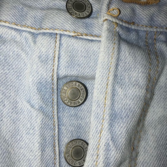 Brandy Melville high waist distressed denim shorts - Picture 2 of 3